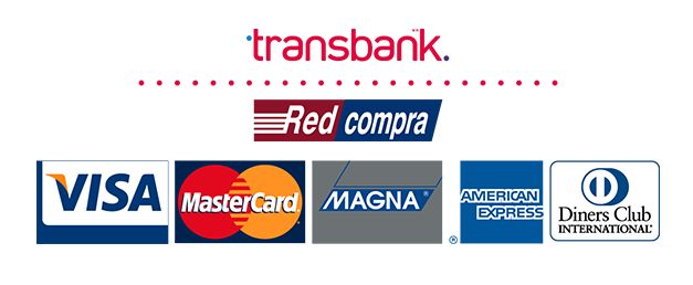 Aceptamos tarjetas de débito y crédito a través de Transbank